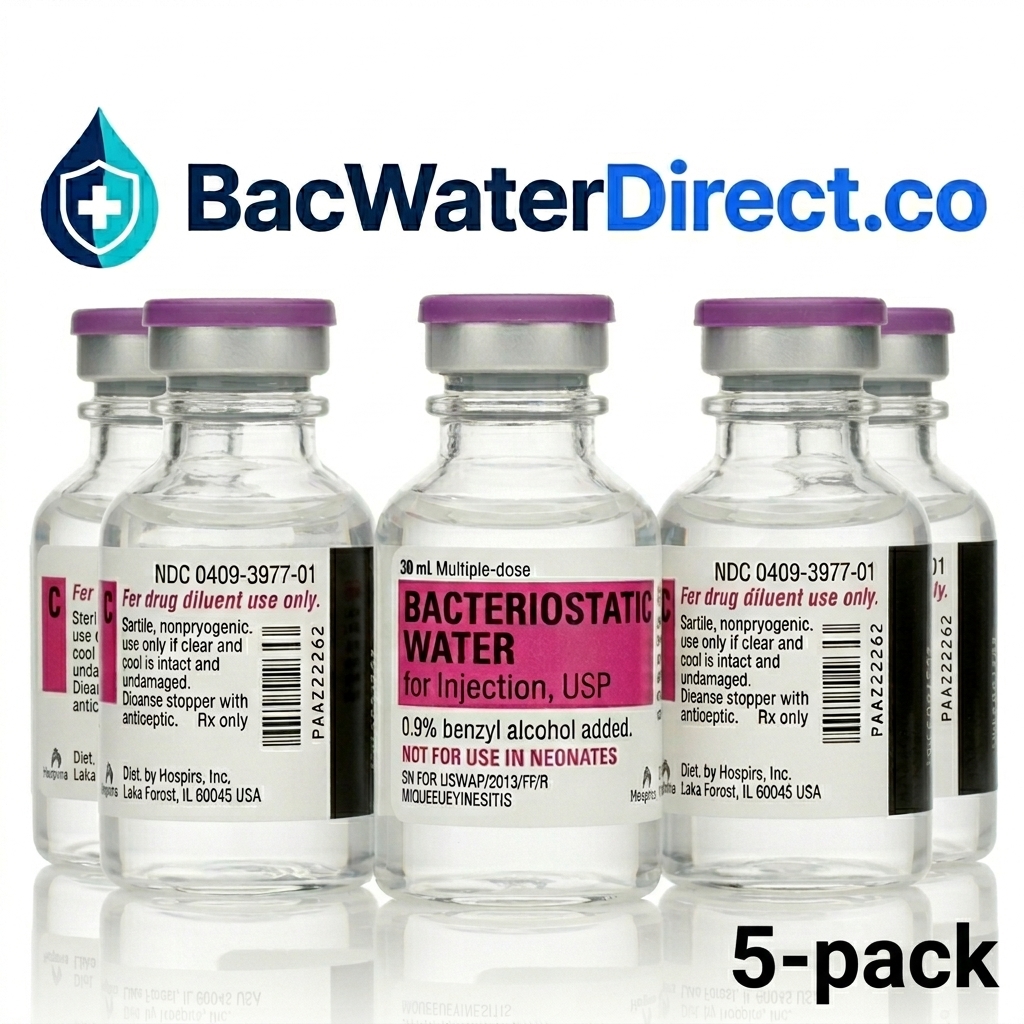 Bacteriostatic Water 30mL — 5 Pack
