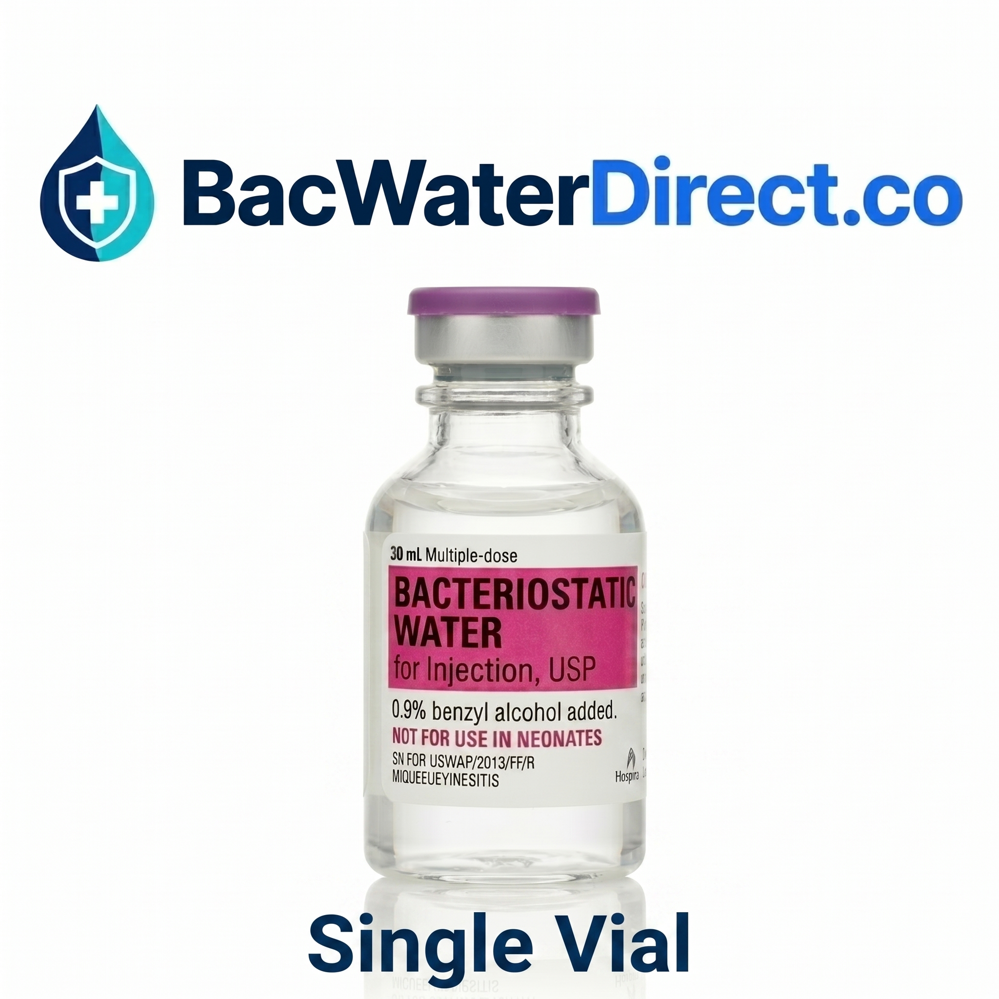 Bacteriostatic Water 30mL — Single Vial